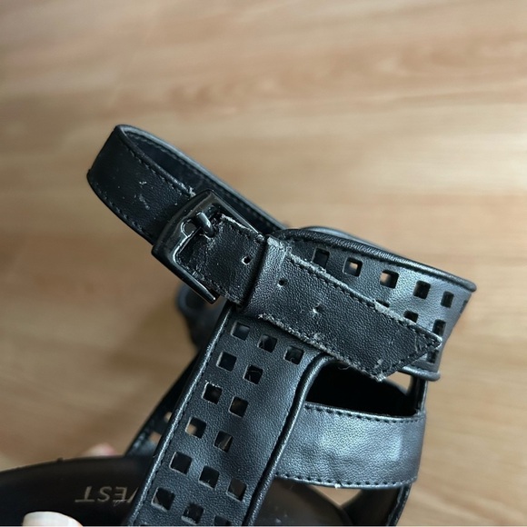 Nine West Black Leather Strap Stiletto Heels Women’s 7 - Picture 6 of 9